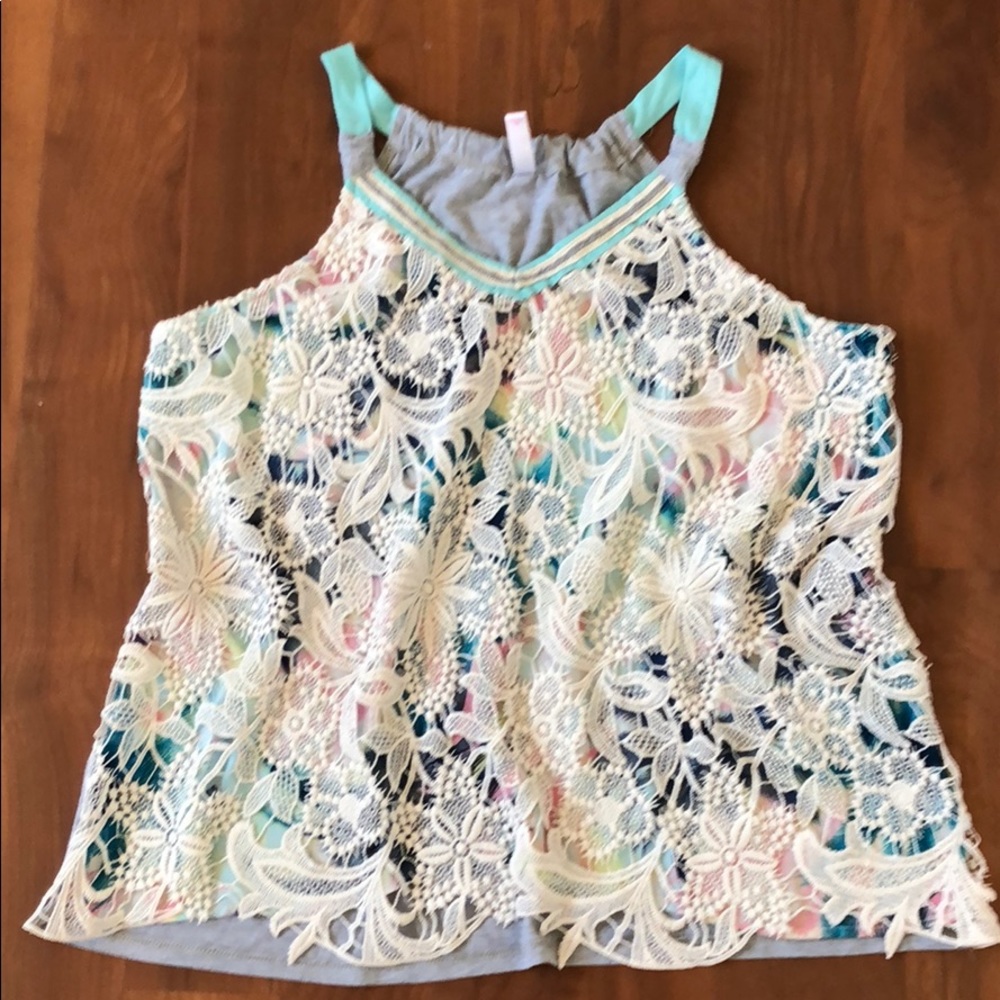 Cute xhilaration tank top double fabric layer